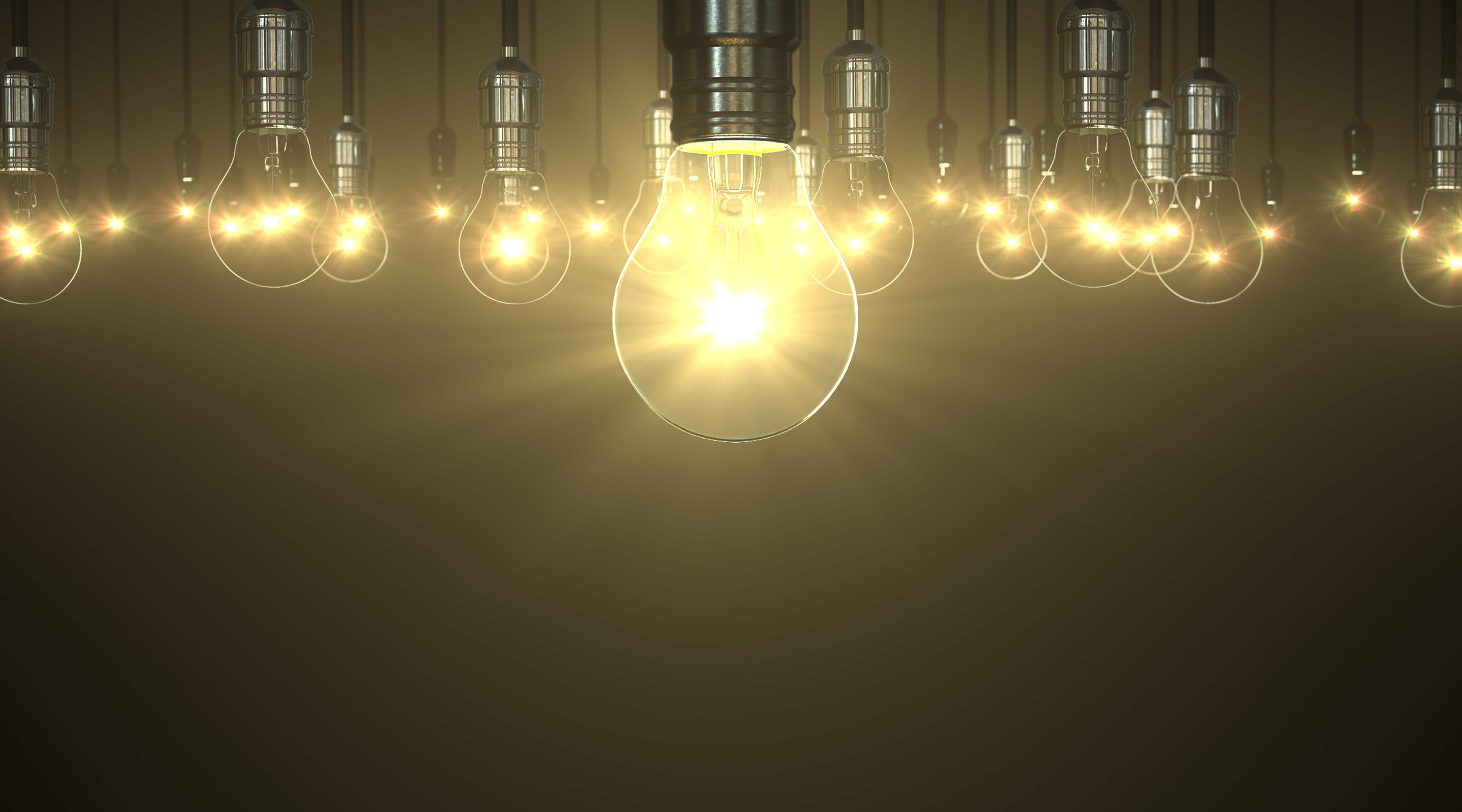Diamond Insight - multiple shining light bulbs