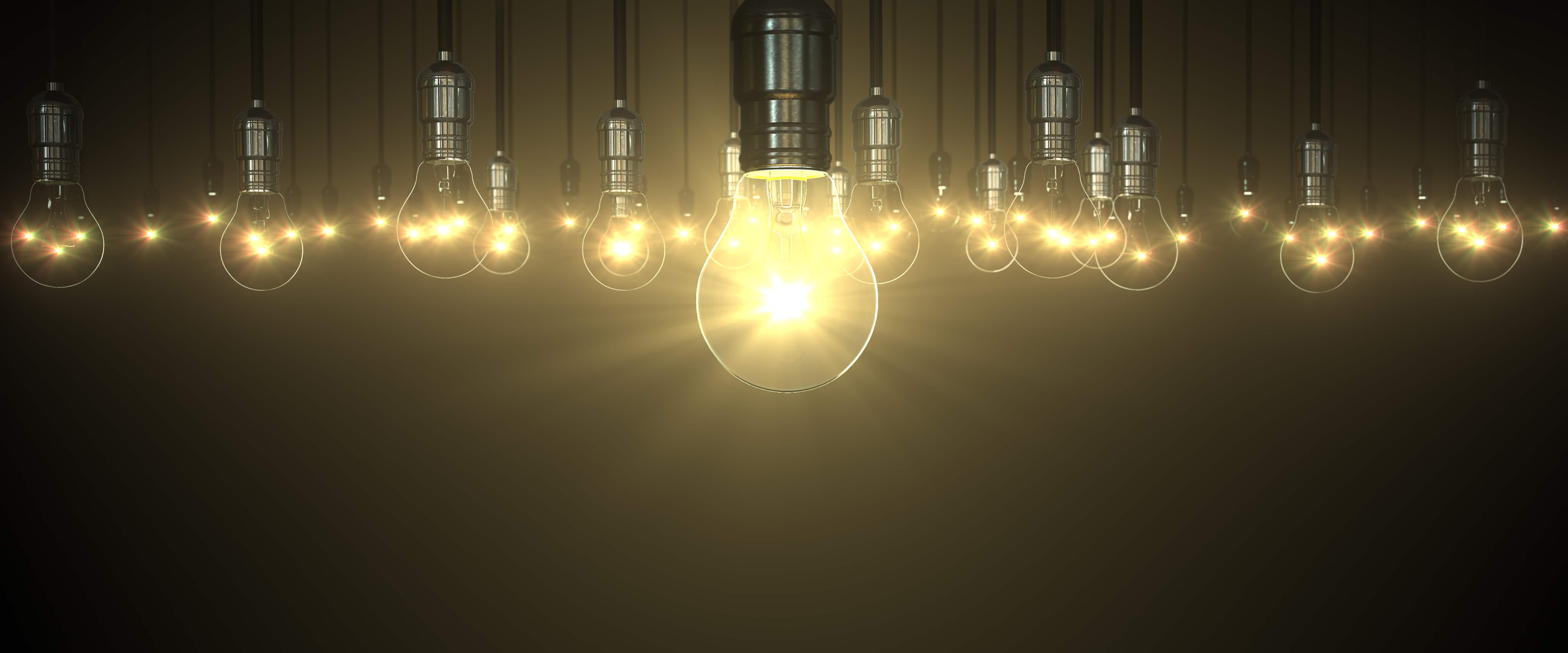 Diamond Insight - multiple shining light bulbs